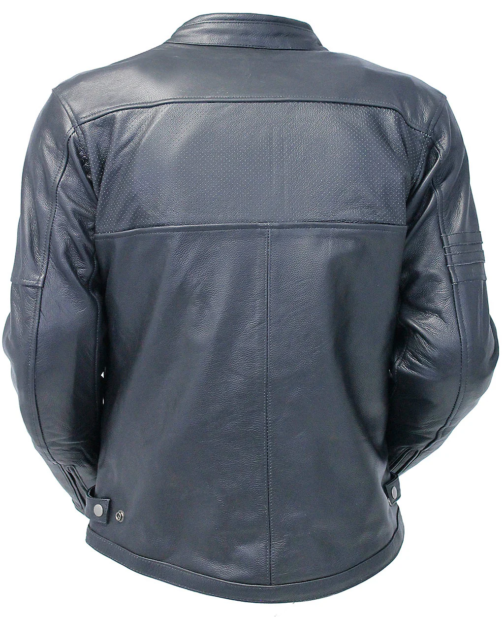 Men's Perforated Stripe Motorcycle Jacket #M532VZGK (4X) - Image 2