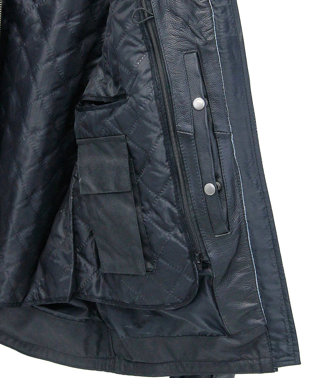 Men's Perforated Stripe Motorcycle Jacket #M532VZGK (4X) - Image 4