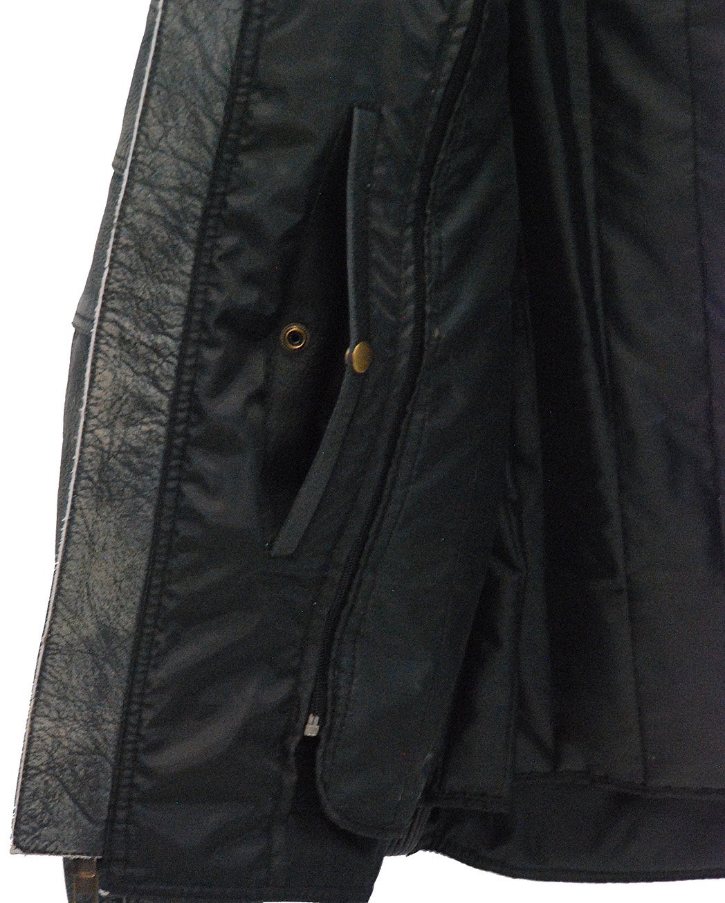 Men's Vintage Gray Vented Racer Jacket w/Concealed Pockets #MA6633VZGY () - Image 4
