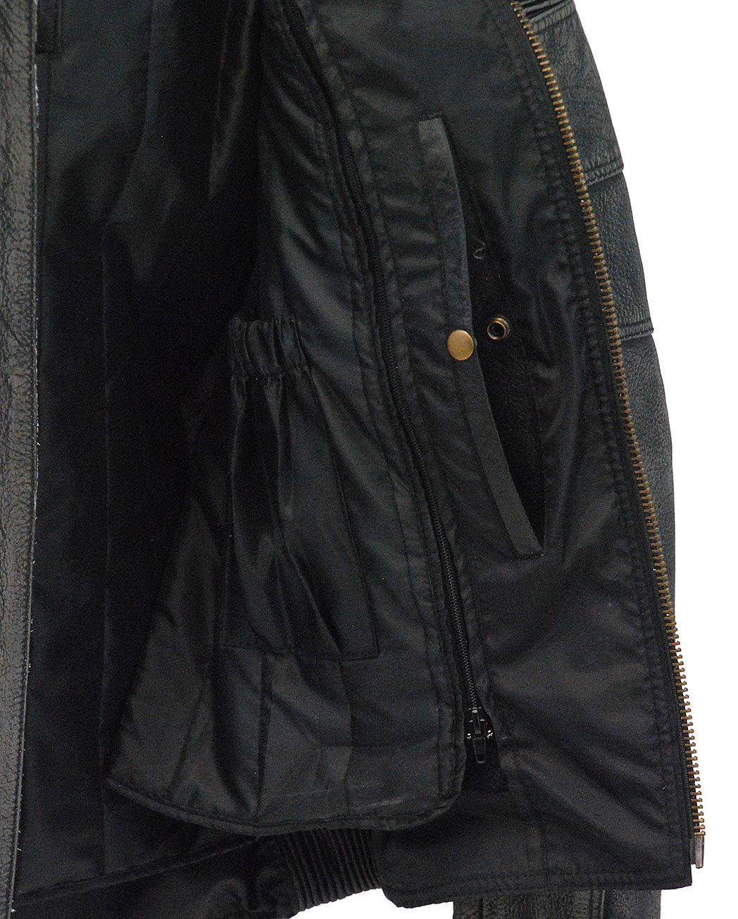Men's Vintage Gray Vented Racer Jacket w/Concealed Pockets #MA6633VZGY () - Image 5