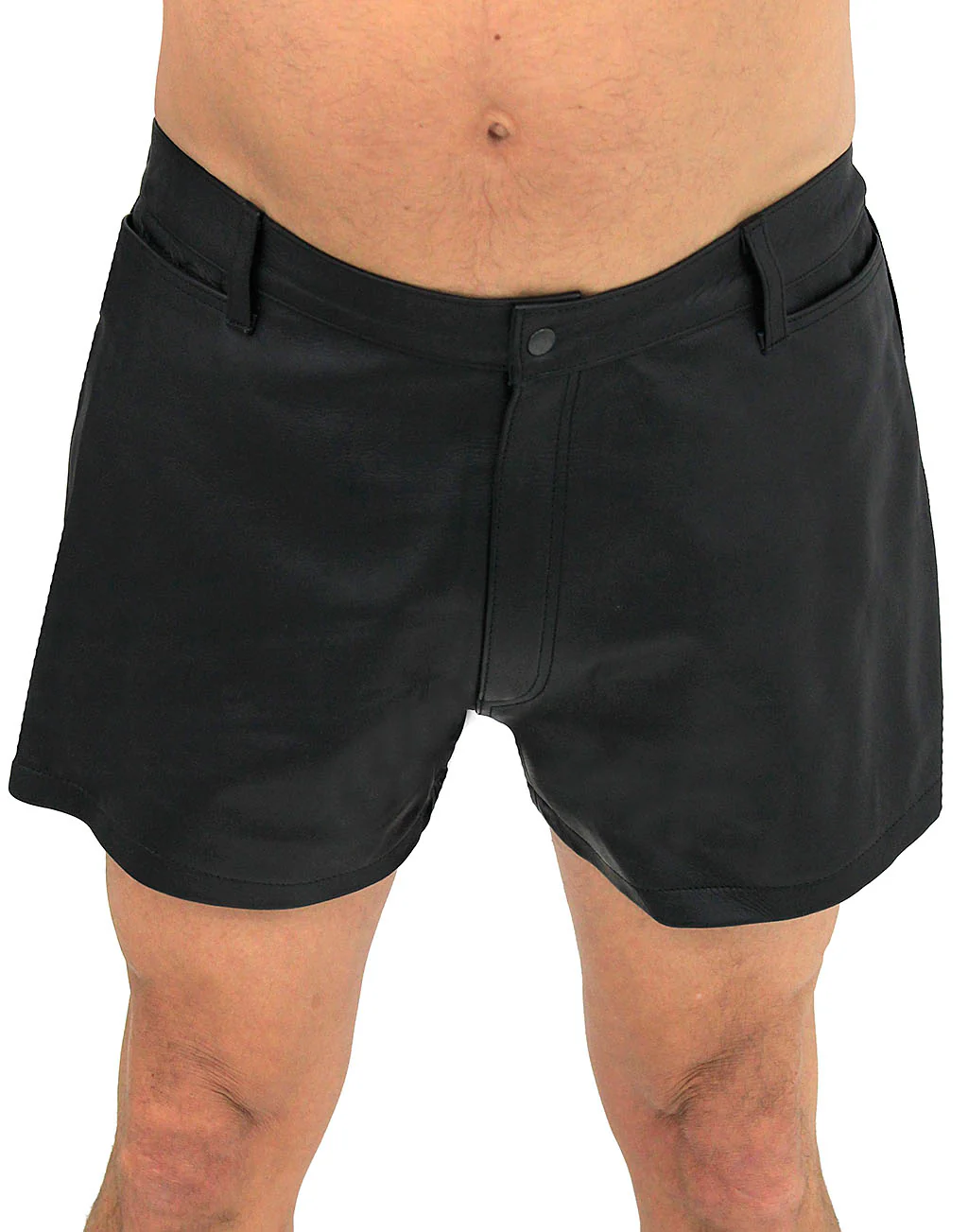Men's Ultra Premium Leather Shorts w/Side Stripes #SHM1072RK - Image 7