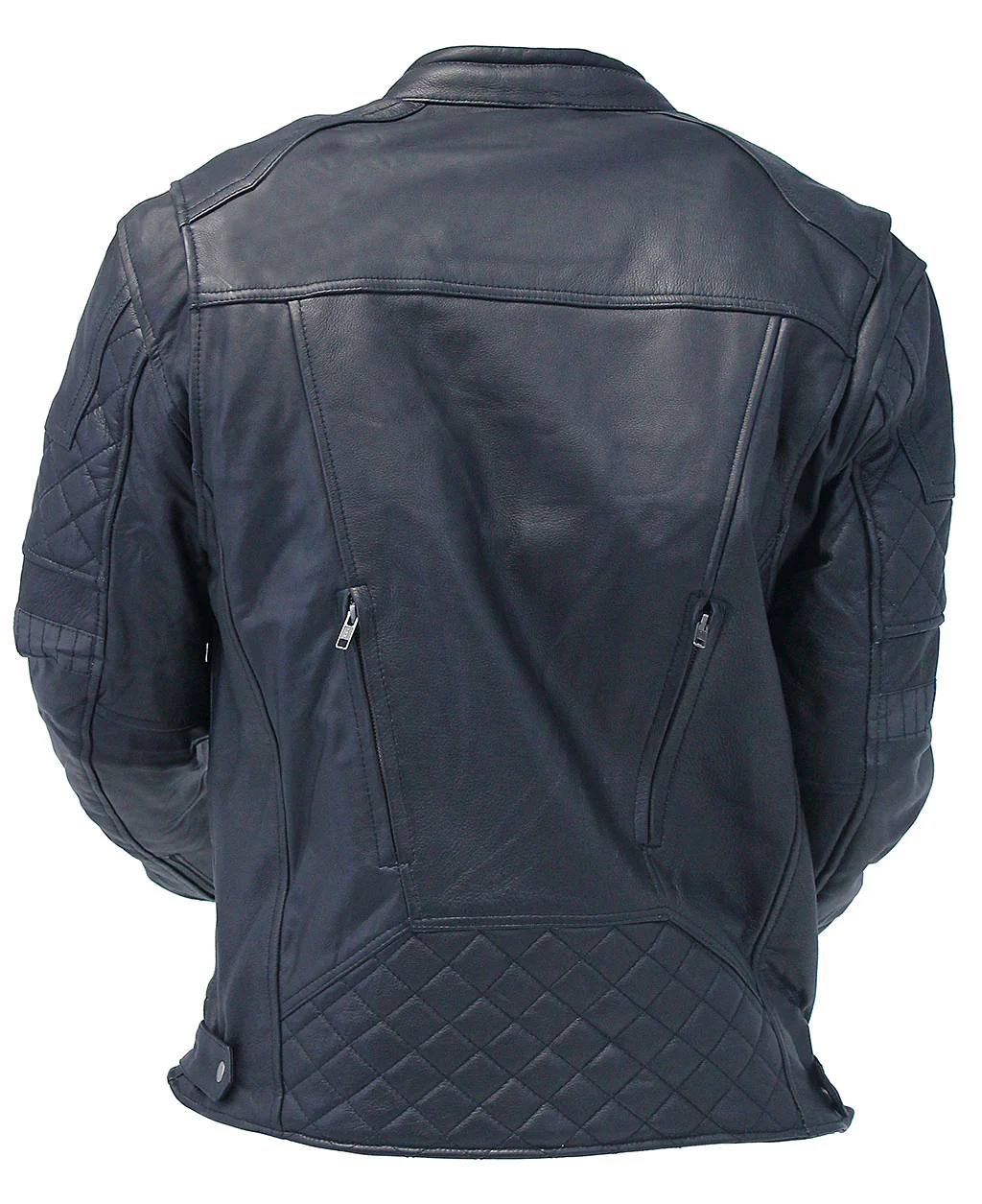 Men's Vented Concealed Pocket Ultra Premium Leather Jacket w/Quilt #M6922VZNK - Image 6