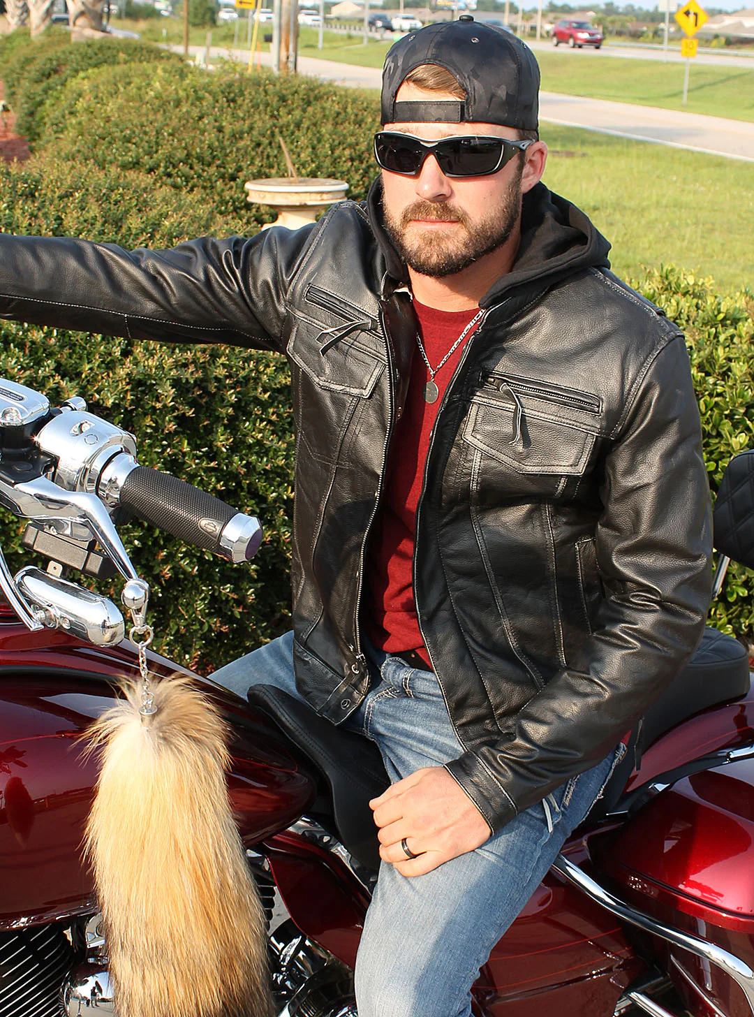 Men's Vented Concealed Pockets Vintage Black Jacket w/Hood #MA6905VHZK - Image 7