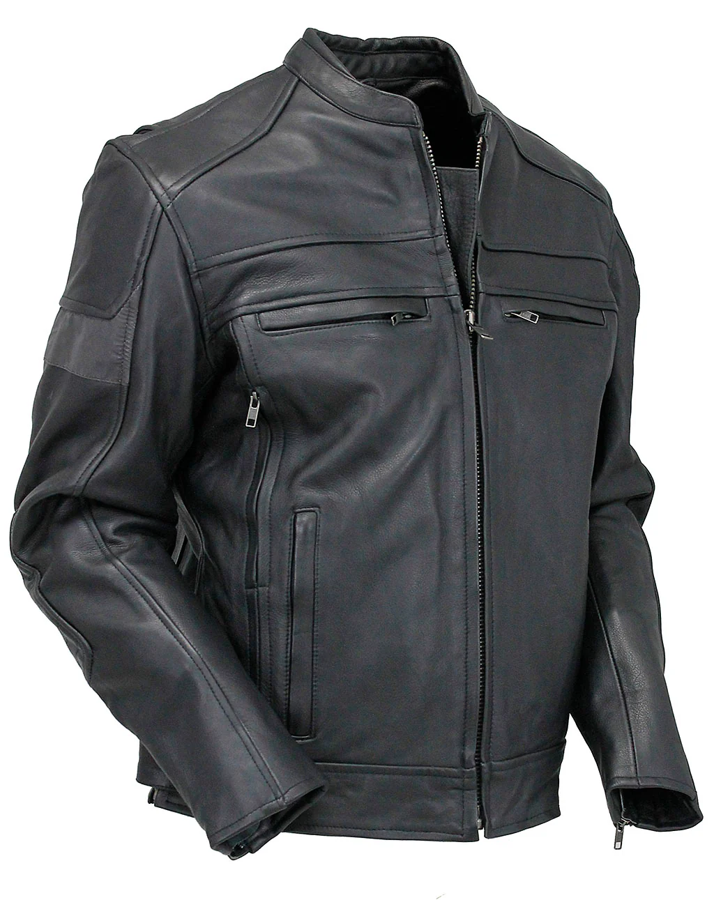 Men's Vented Motorcycle Jacket w/Reflector Trim #M6947VZGK - Image 4