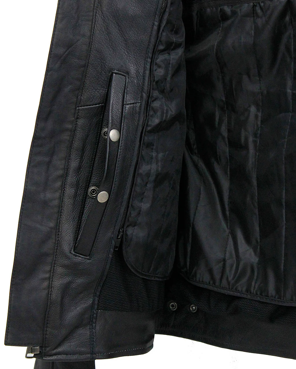 Men's Vented Motorcycle Jacket w/Reflector Trim #M6947VZGK - Image 8