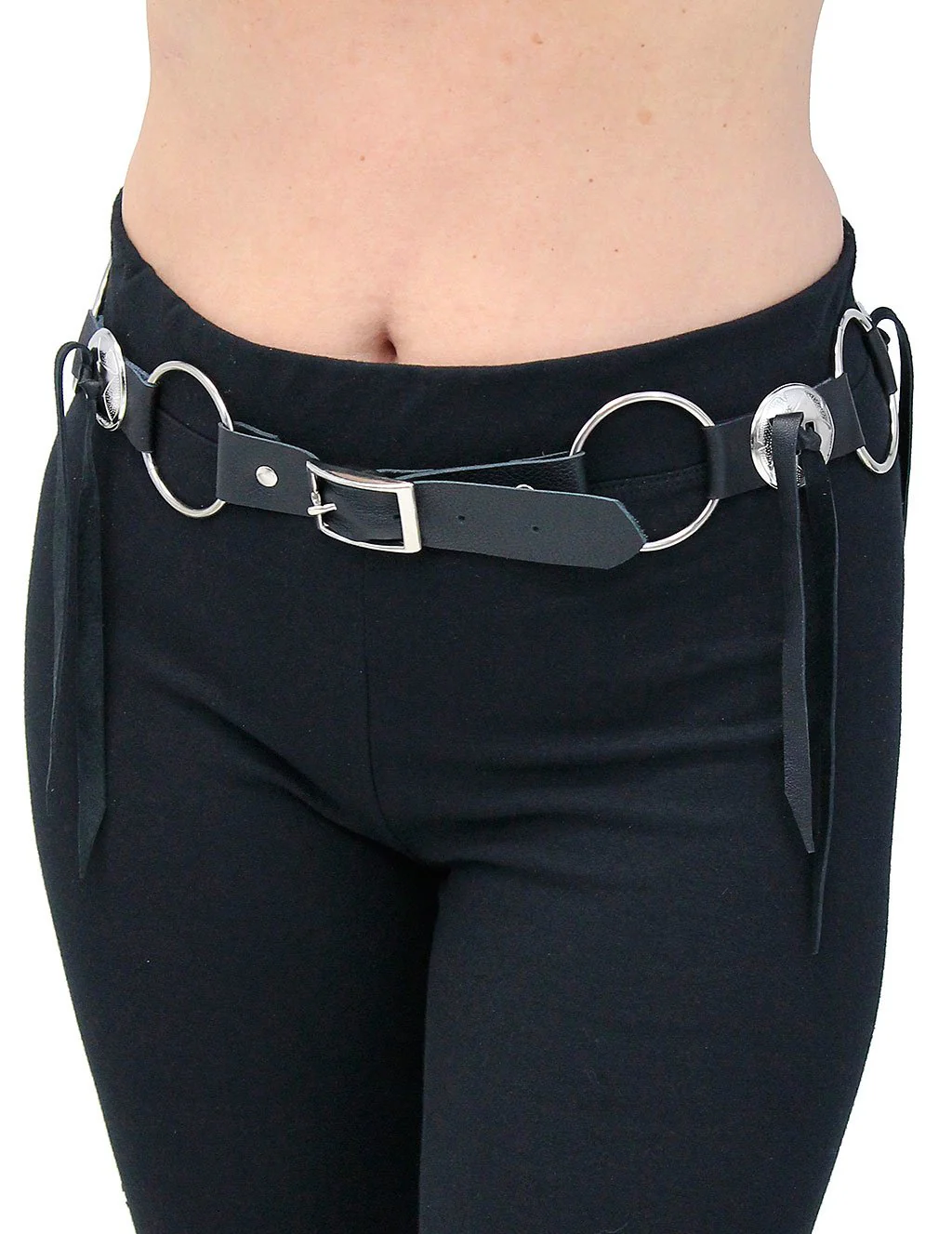 Rings and Conchos Leather Belt #BT2209RRC () - Image 3