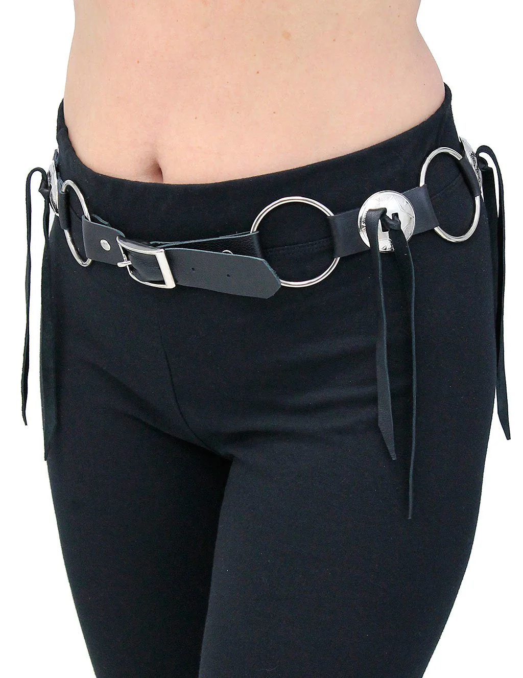 Rings and Conchos Leather Belt #BT2209RRC () - Image 4