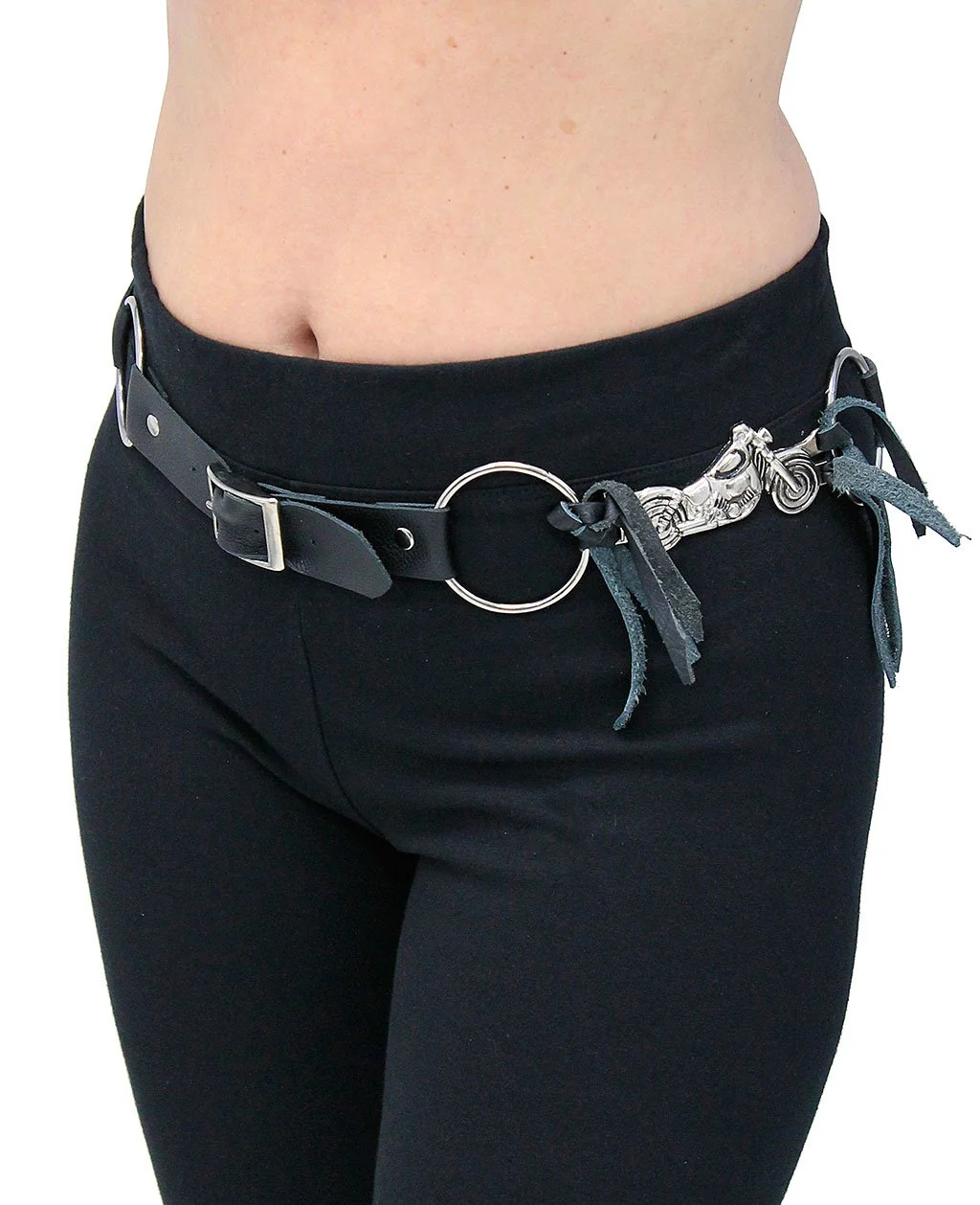 Motorcycle Ring Belt with Adjustable Leather #BT2208RBIK () - Image 3
