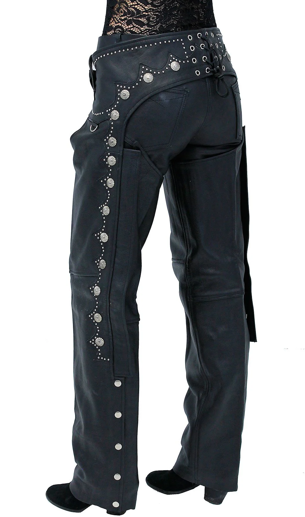 Premium Leather Western Chaps (3X-5X only) #C5076SK