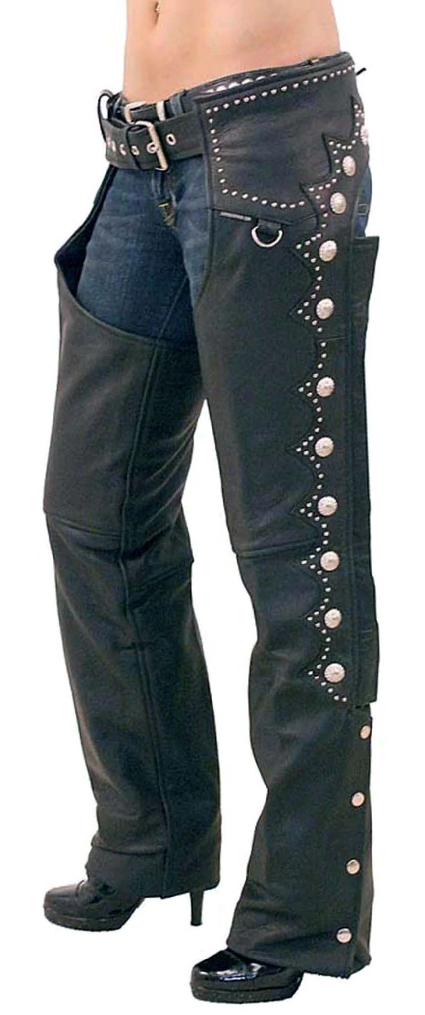 Premium Leather Western Chaps (3X-5X only) #C5076SK - Image 2