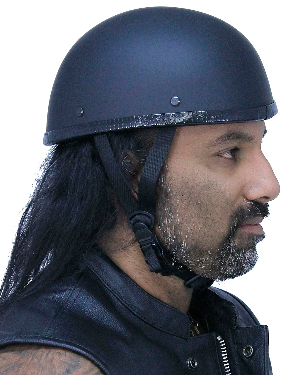 Flat Black Novelty Eagle Helmet with Y Strap #H1105FLAT