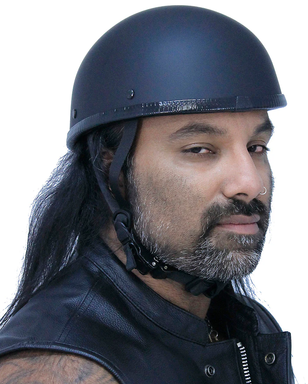 Flat Black Novelty Eagle Helmet with Y Strap #H1105FLAT - Image 5