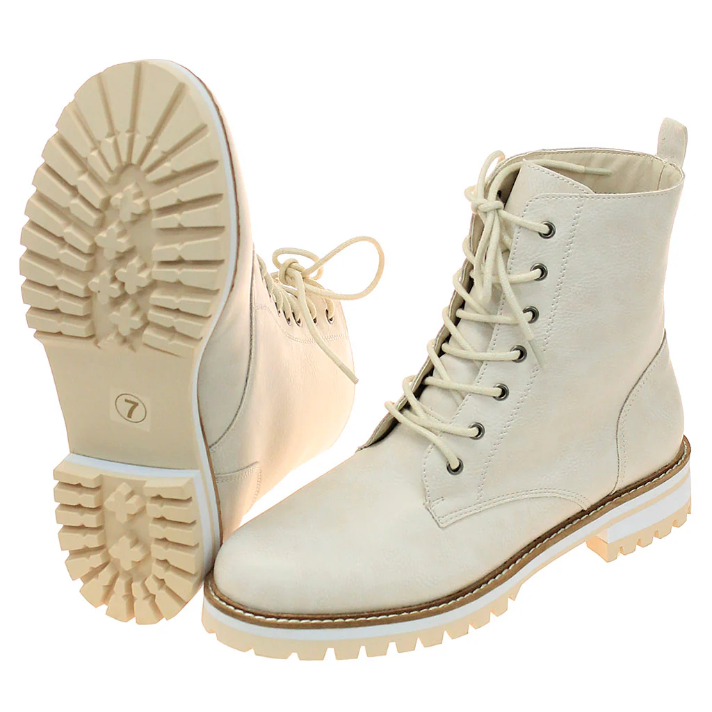Off White Ladies Logger Boots #BLC01W-GLORIA-OW