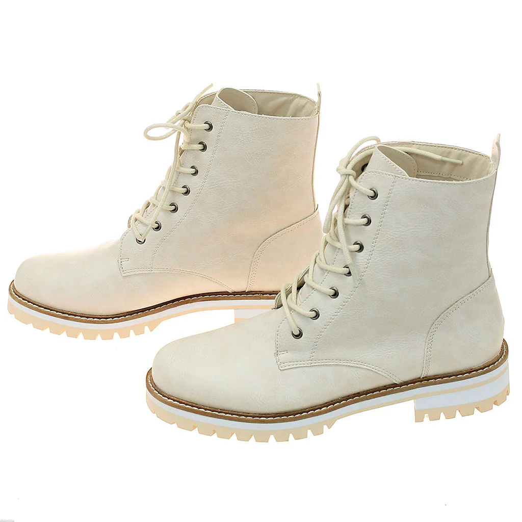 Off White Ladies Logger Boots #BLC01W-GLORIA-OW - Image 2