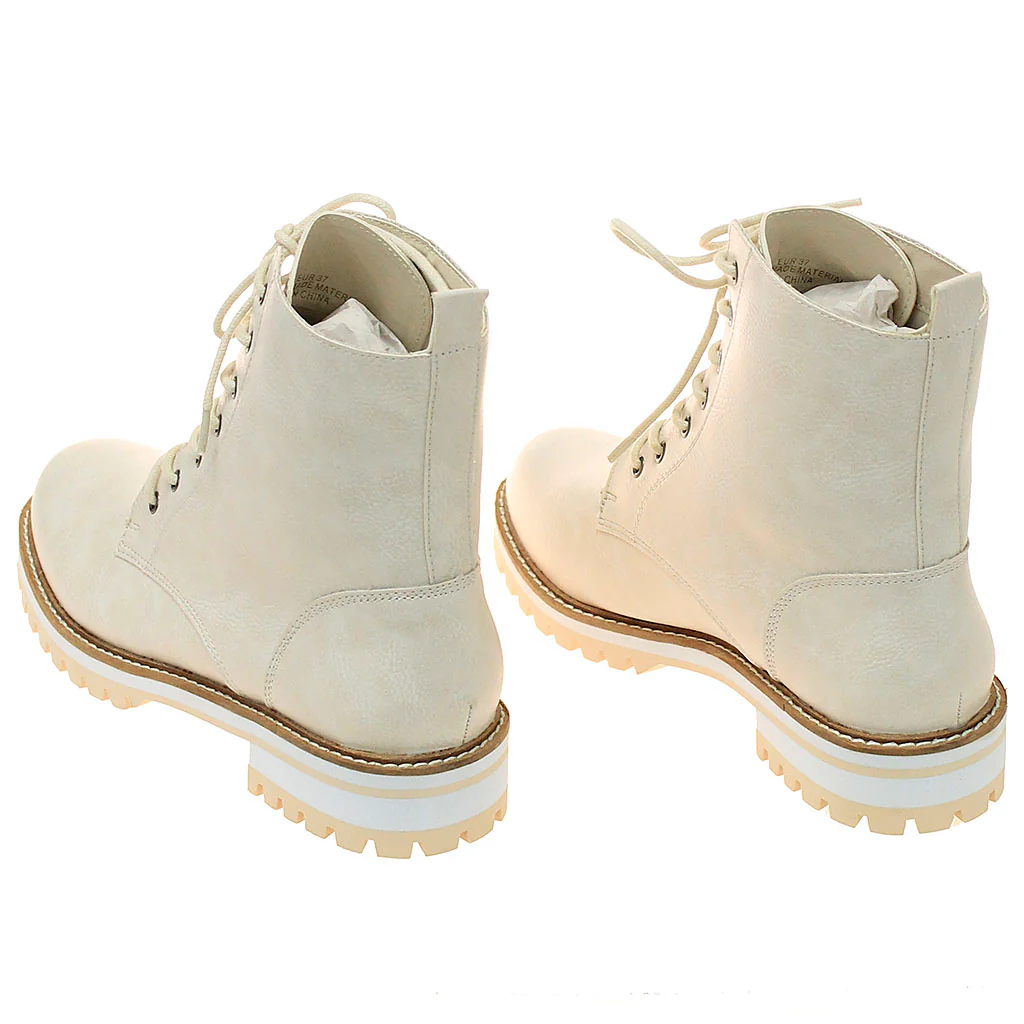 Off White Ladies Logger Boots #BLC01W-GLORIA-OW - Image 3