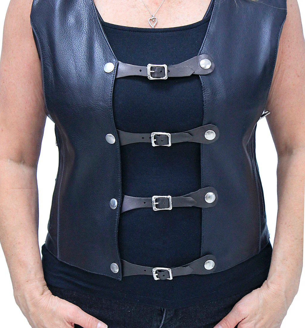 Leather Vest Extenders with Buckles #VC17070BU - Image 3