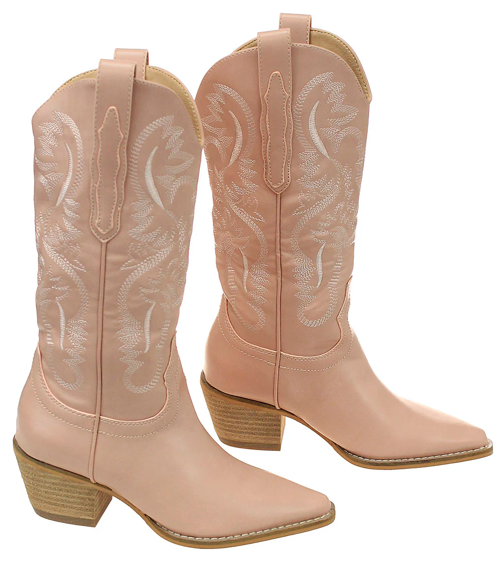 Pink Classic Cowgirl Boots #BLC550PINK-HANAN - Image 3