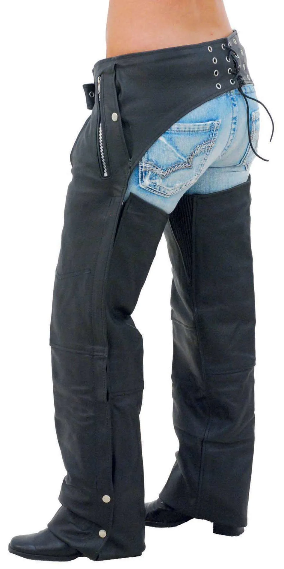 Pocket Motorcycle Chaps w/Snap Out Quilted Lining - Special #C7130ZSP () - Image 3