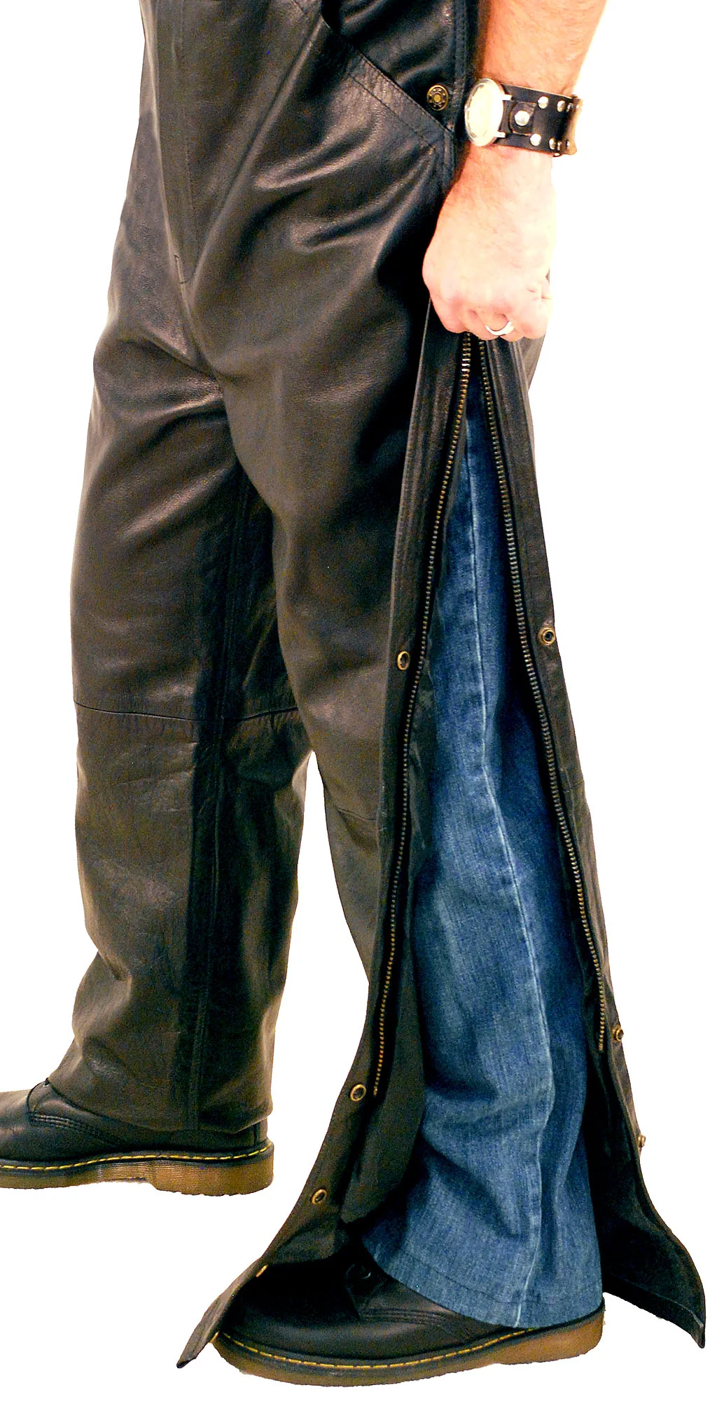 Premium Leather Bib Overalls w/Snap Pockets #MP5812ZK - Image 5