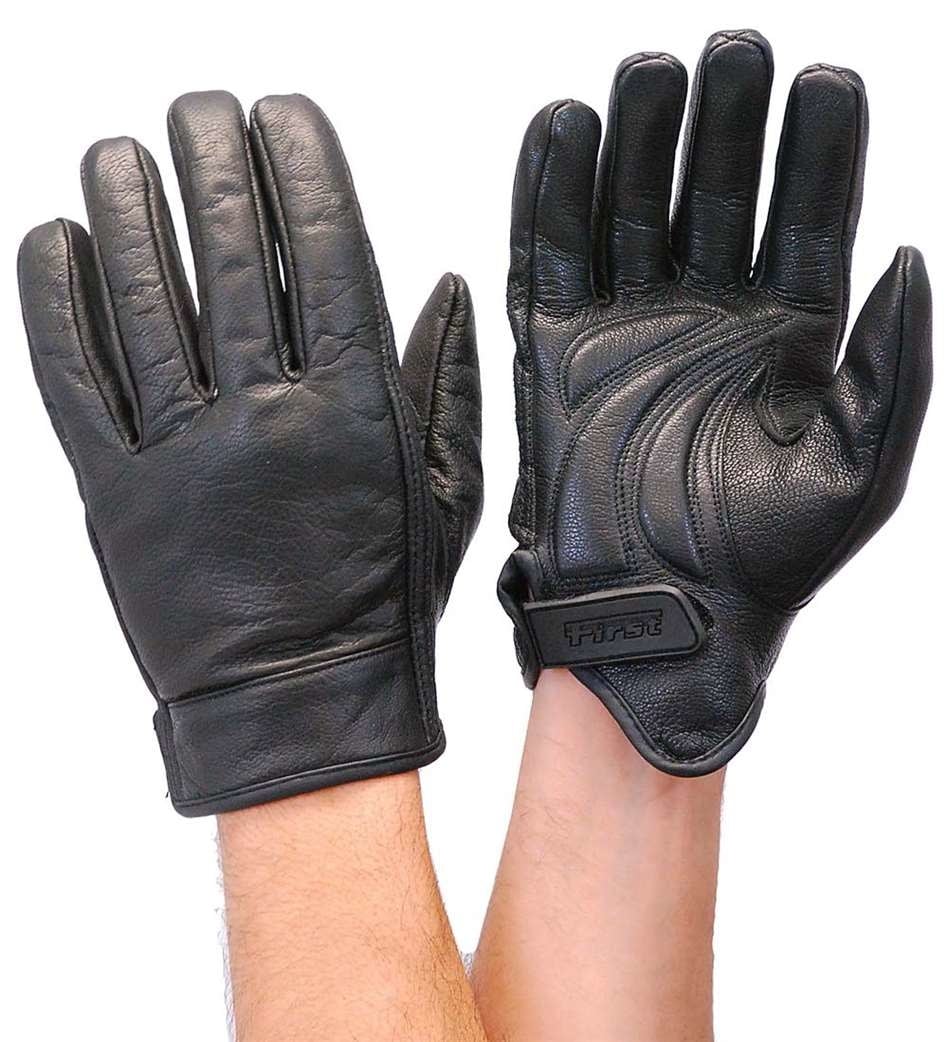 Premium First Classics Motorcycle Gloves w/Gel Pads #G132GELK