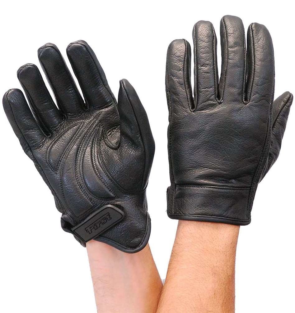 Premium First Classics Motorcycle Gloves w/Gel Pads #G132GELK - Image 2