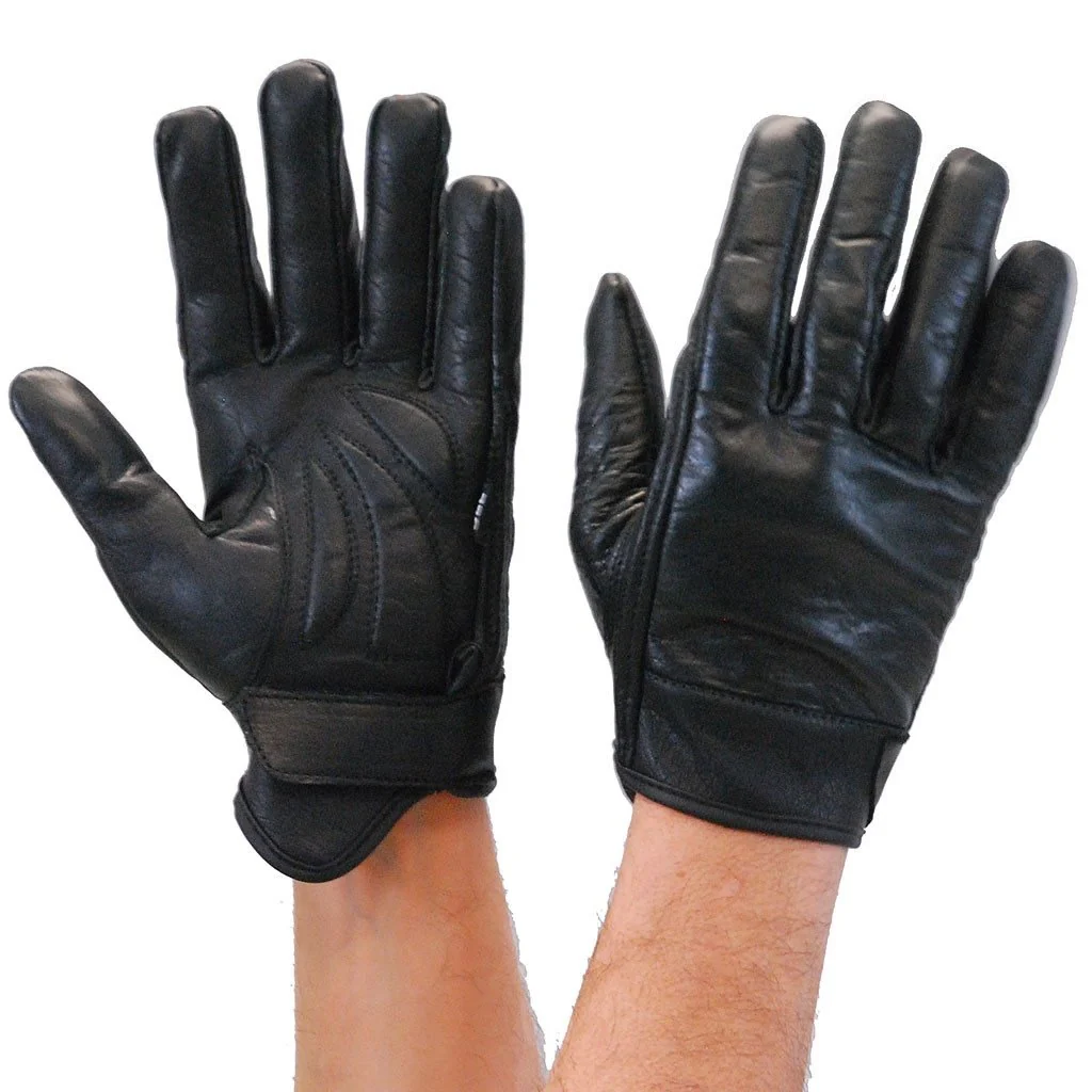 Premium First Classics Motorcycle Gloves w/Gel Pads #G132GELK - Image 3
