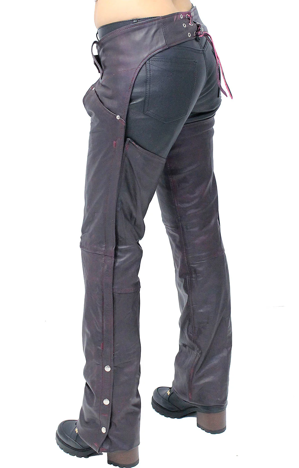 Purple Leather Chaps in Vintage Lambskin #CA717417PP - Image 3