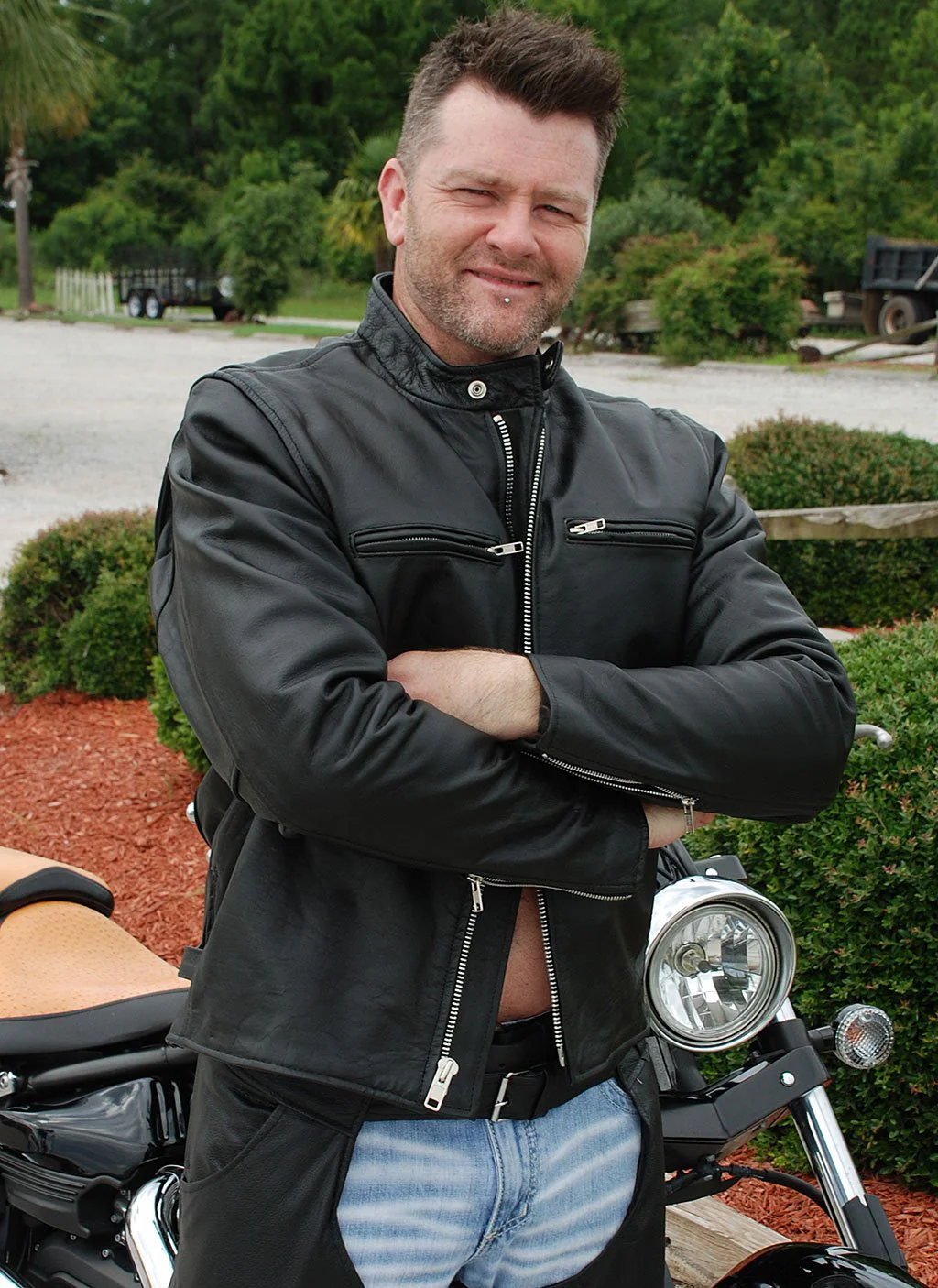 Rebel Rider Cafe Racer Leather Motorcycle Jacket #M11025 (48-54) - Image 5