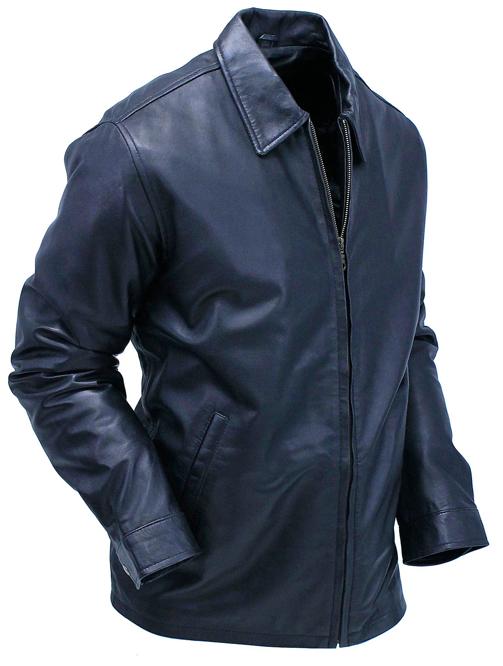 Rebel Without a Cause 3/4 Long Leather Jacket #M2199ZK - Image 3