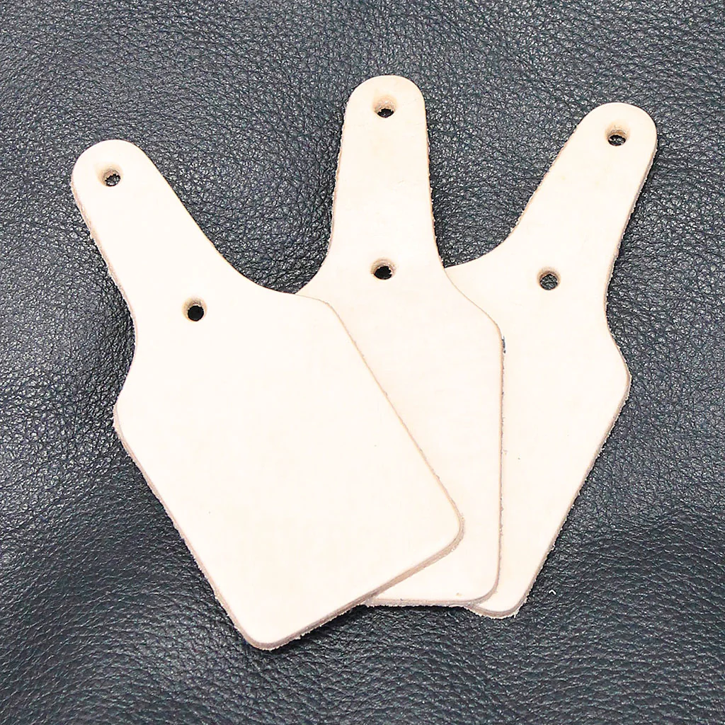 Set of 6 Rectangular Shaped 8 Oz Leather Key Fob Blanks #ZKF2207REC