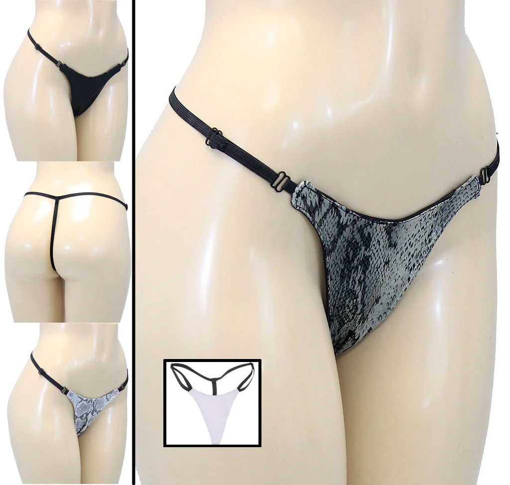 Reversible Snake & Leather G-String #UG421RX