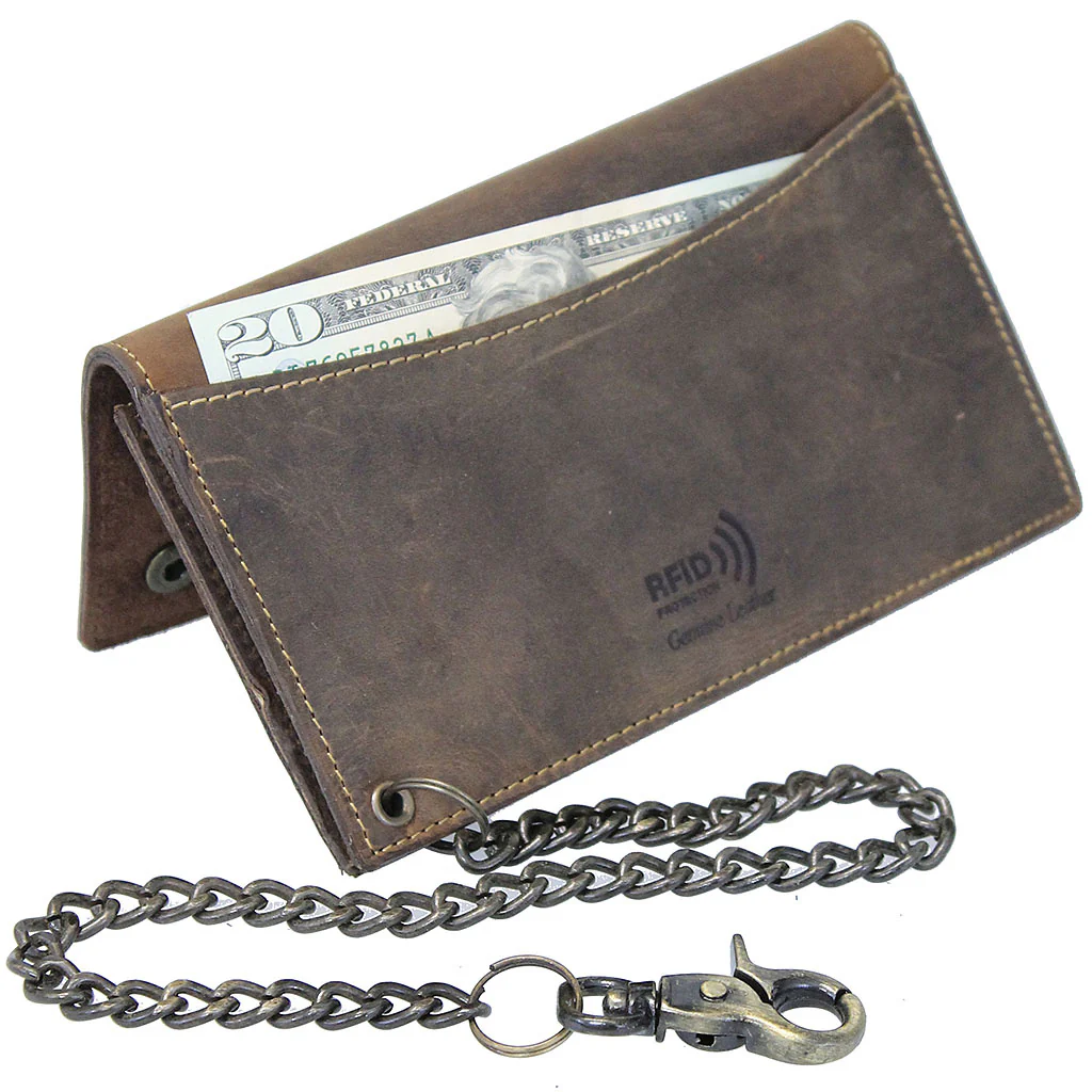 RFID Large Trucker Wallet with Chain and Claw Clip #WC51356NID - Image 4