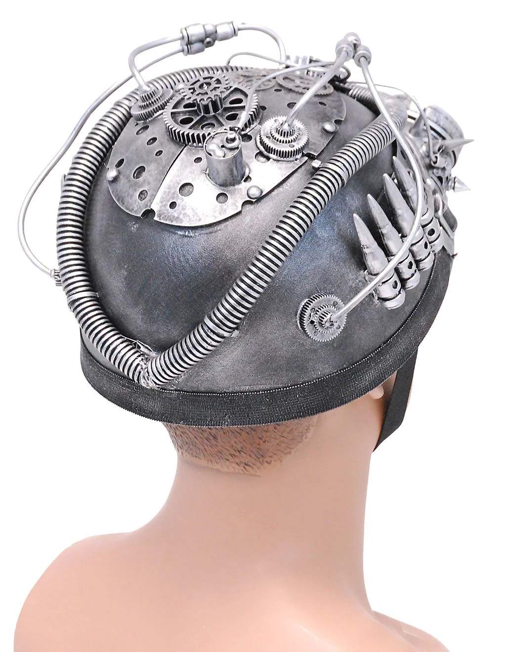 Silver Steampunk Helmet w/Goggles & More #H39419XSIL () - Image 2