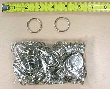 75 pcs 1 1/4'' Split Nickel Silver Key Rings #ZKEY8390S - Image 2