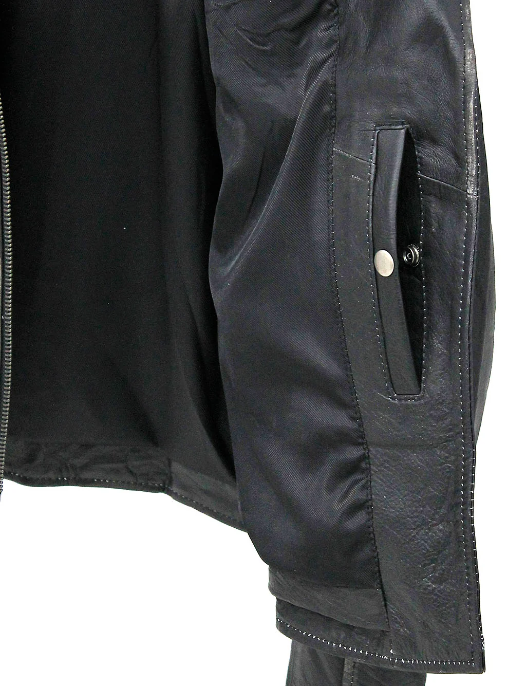 Star filled Women's Vintage Leather Motorcycle Jacket #LA6960GY-STAR - Image 5