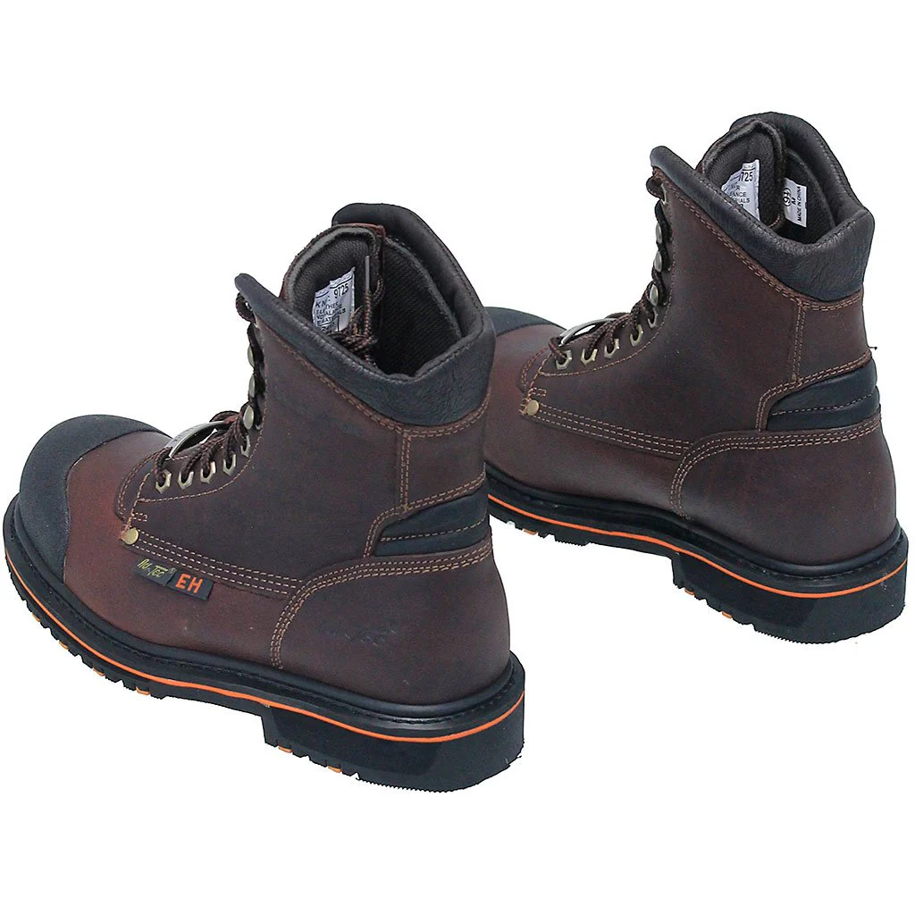 Steel Toe 8 in Men's Brown Work Boot #BM9725STLN - Image 2