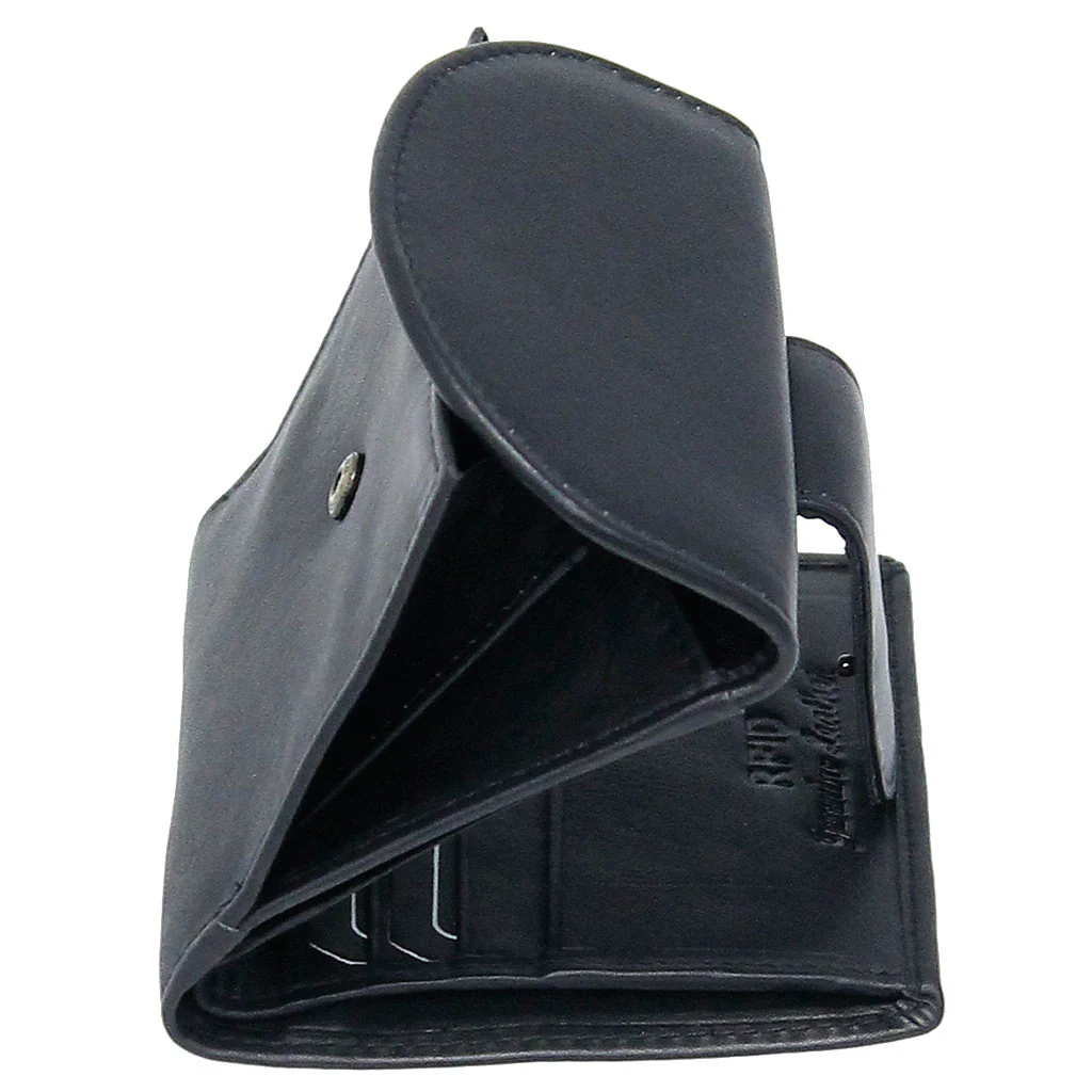 Super Thin Black Leather RFID Wallet #WL100RFIDK - Image 5
