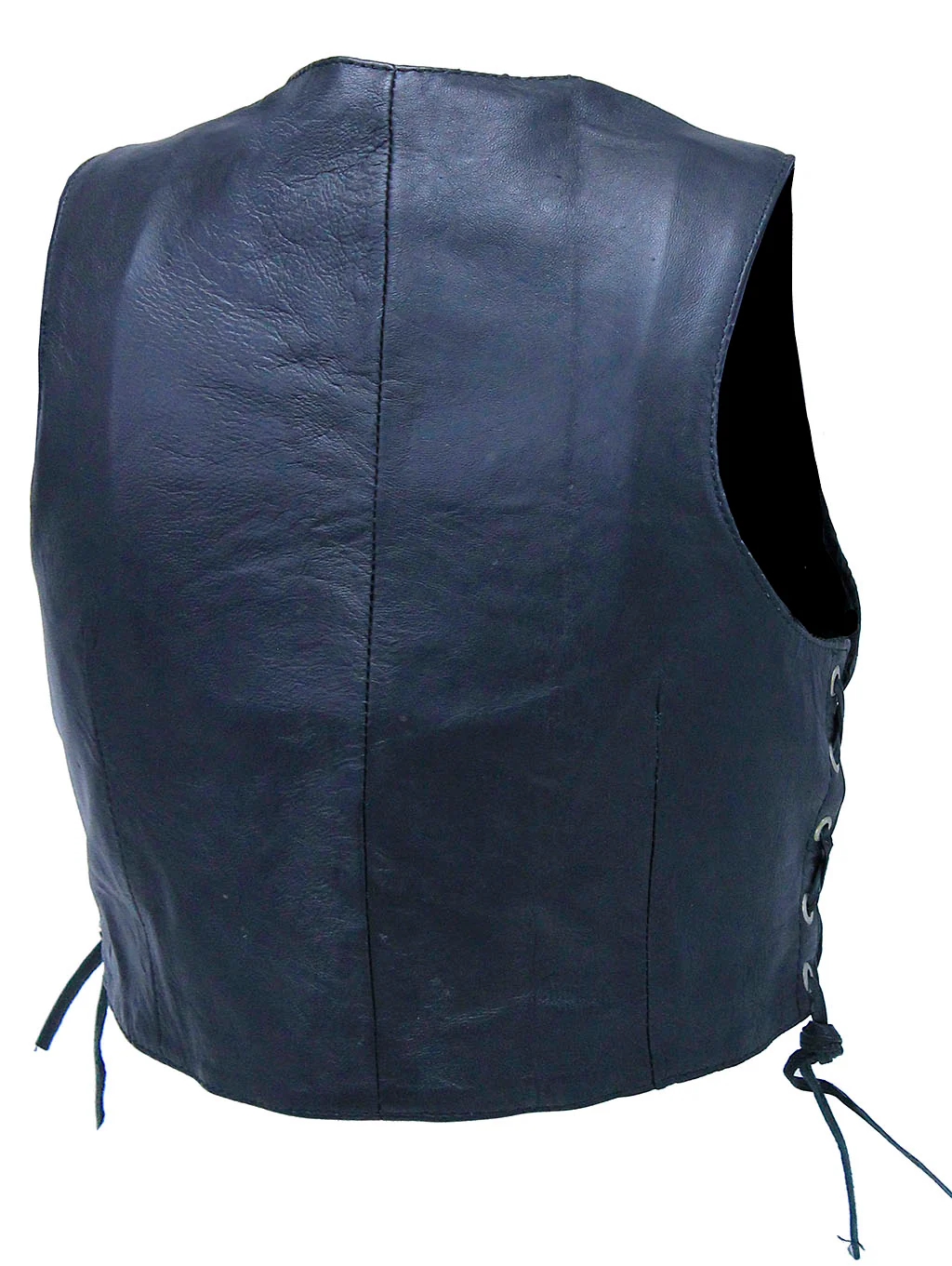 Triple Lace-Up Leather Vest #VL30110LLK (20) - Image 2