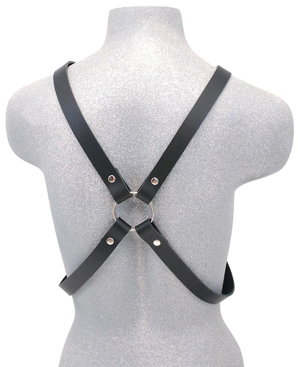 Unisex Double Ring Leather Harness #UM101HK - Image 2