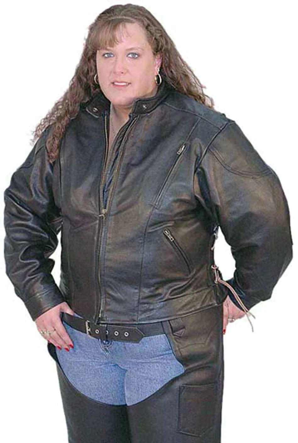 Vented Eagle Leather Jacket for Women #L356VZ (XS-2X) - Image 4