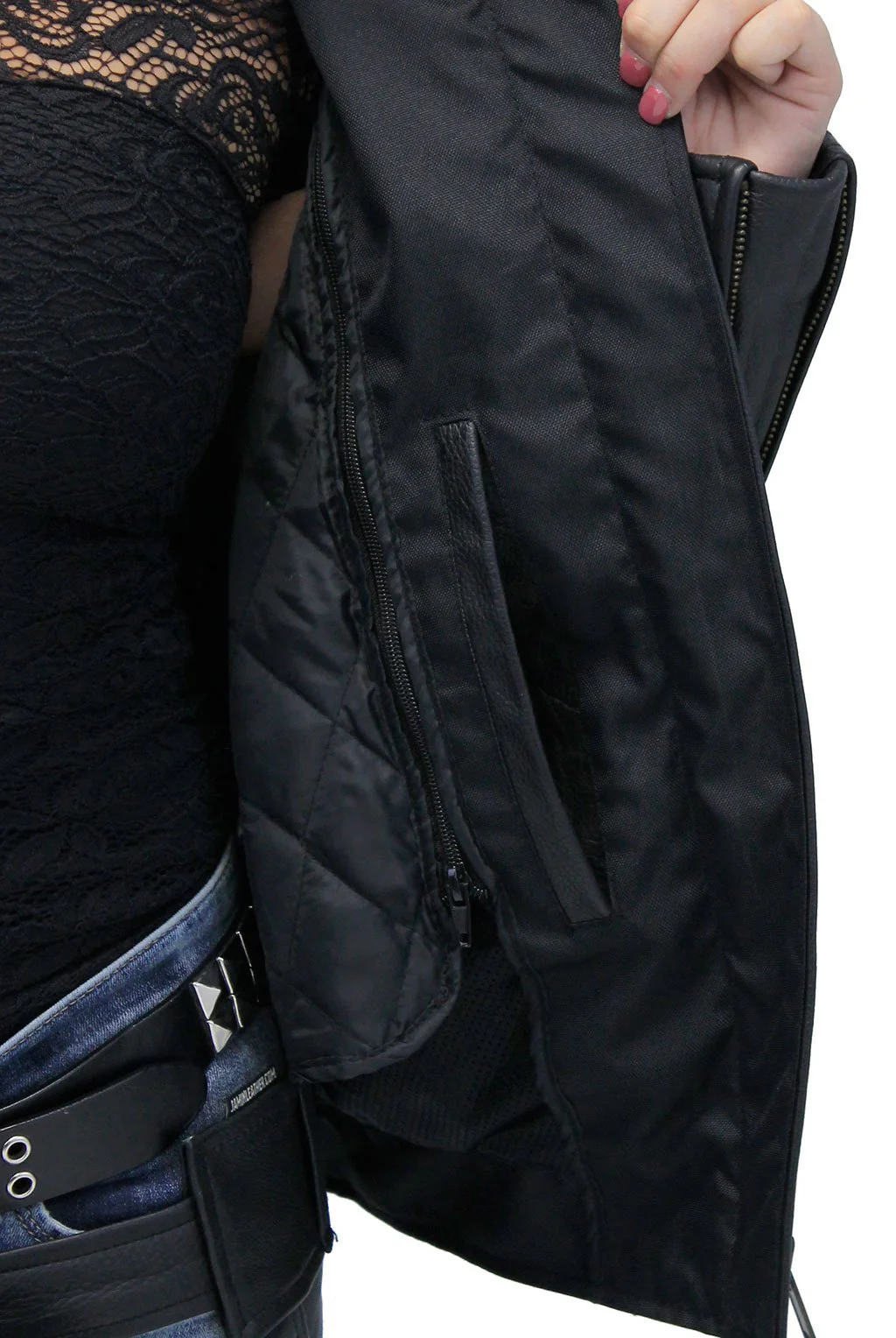 Vented Eagle Leather Jacket for Women #L356VZ (XS-2X) - Image 5