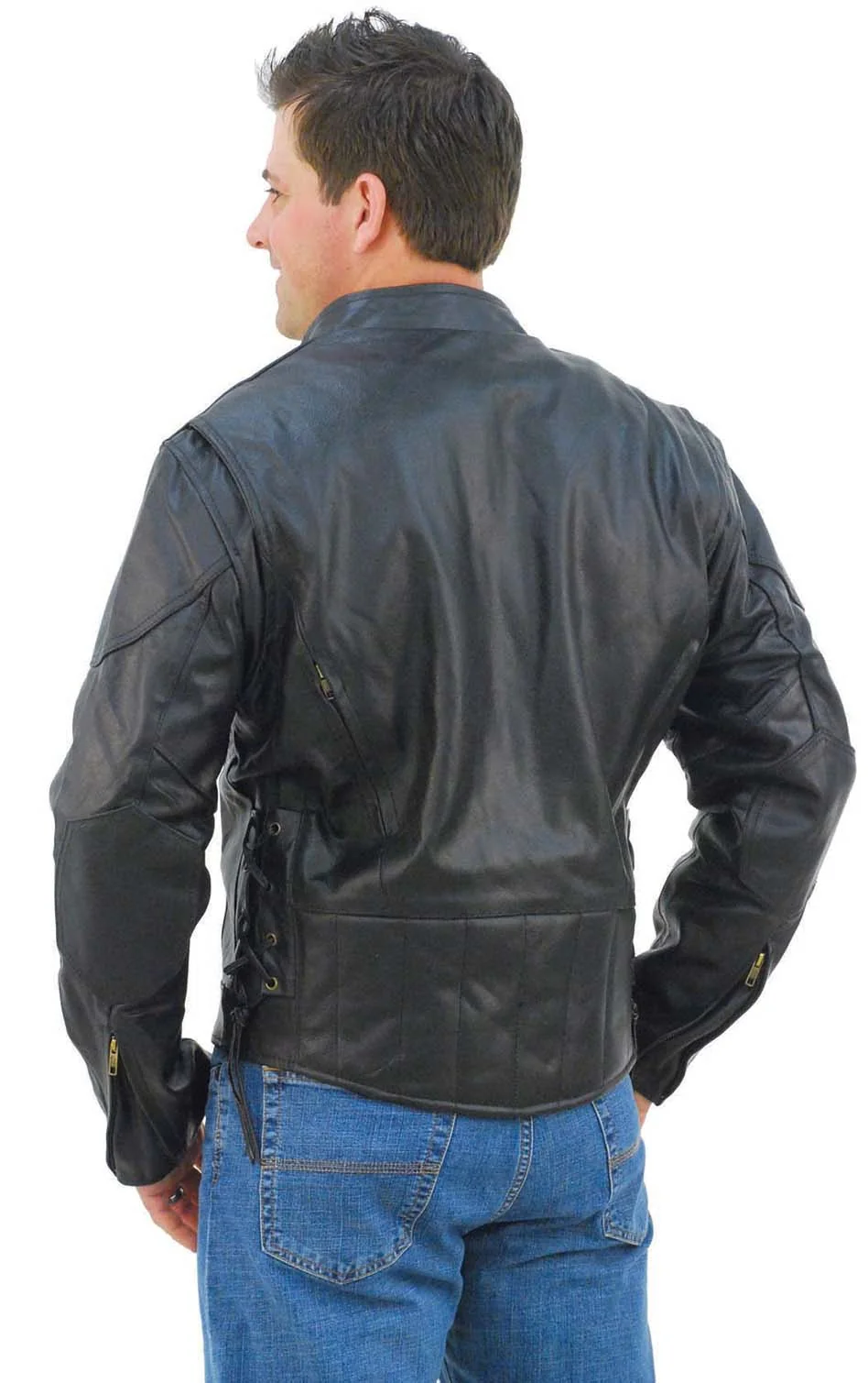 Vented Eagle Vented Leather Motorcycle Jacket #M305VZ (42,50,52,54) - Image 2