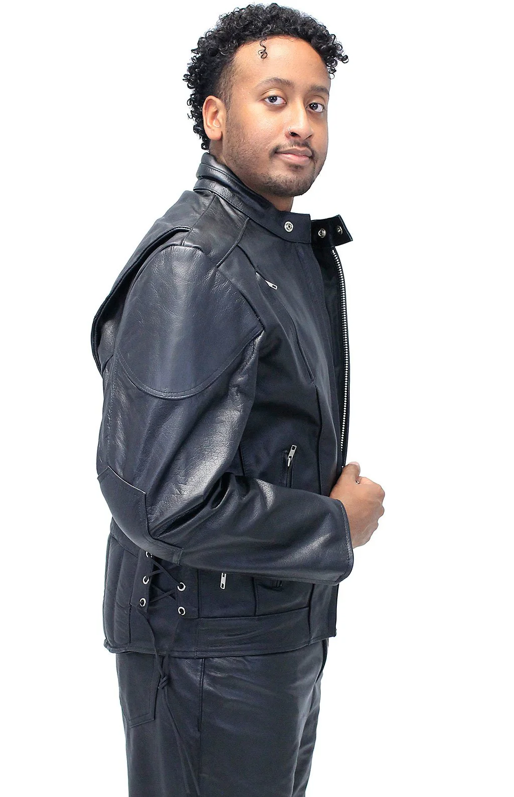 Vented Eagle Vented Leather Motorcycle Jacket #M305VZ (42,50,52,54) - Image 3