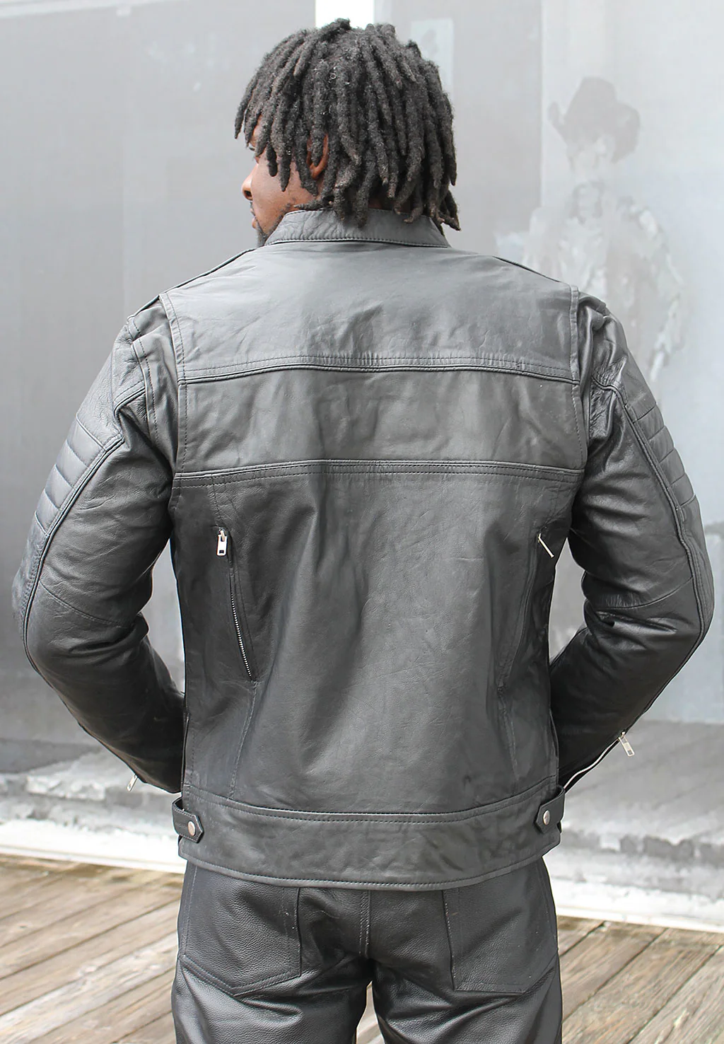 Vented Motorcycle Jacket w/Reflectors & Concealed Pockets #M6608GRVZK - Image 2