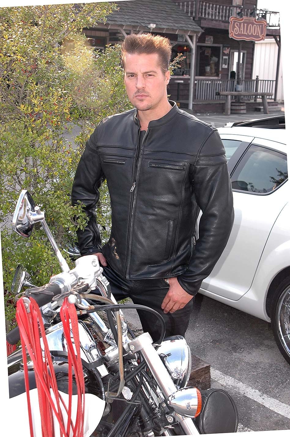 Vented Ultra Premium Leather Motorcycle Jacket - Scooter #M262NZ (S-L) - Image 4
