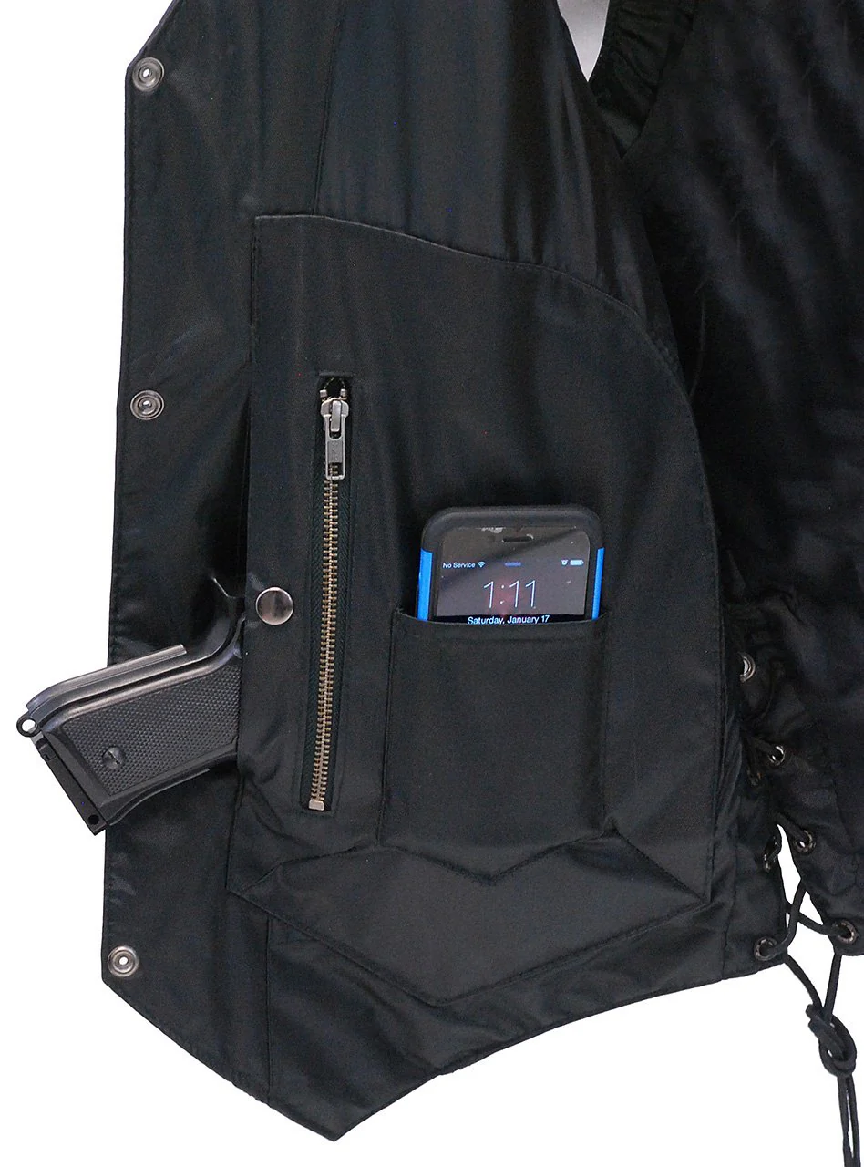 Vintage Brown Leather Vest For Conceal Carry #VMA3540GN - Image 6