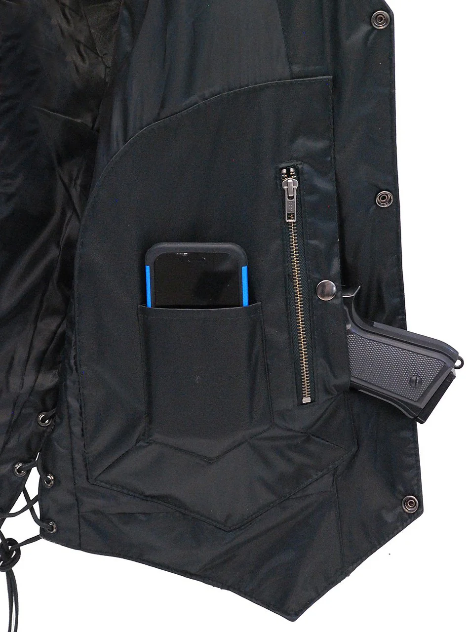 Vintage Brown Leather Vest For Conceal Carry #VMA3540GN - Image 7