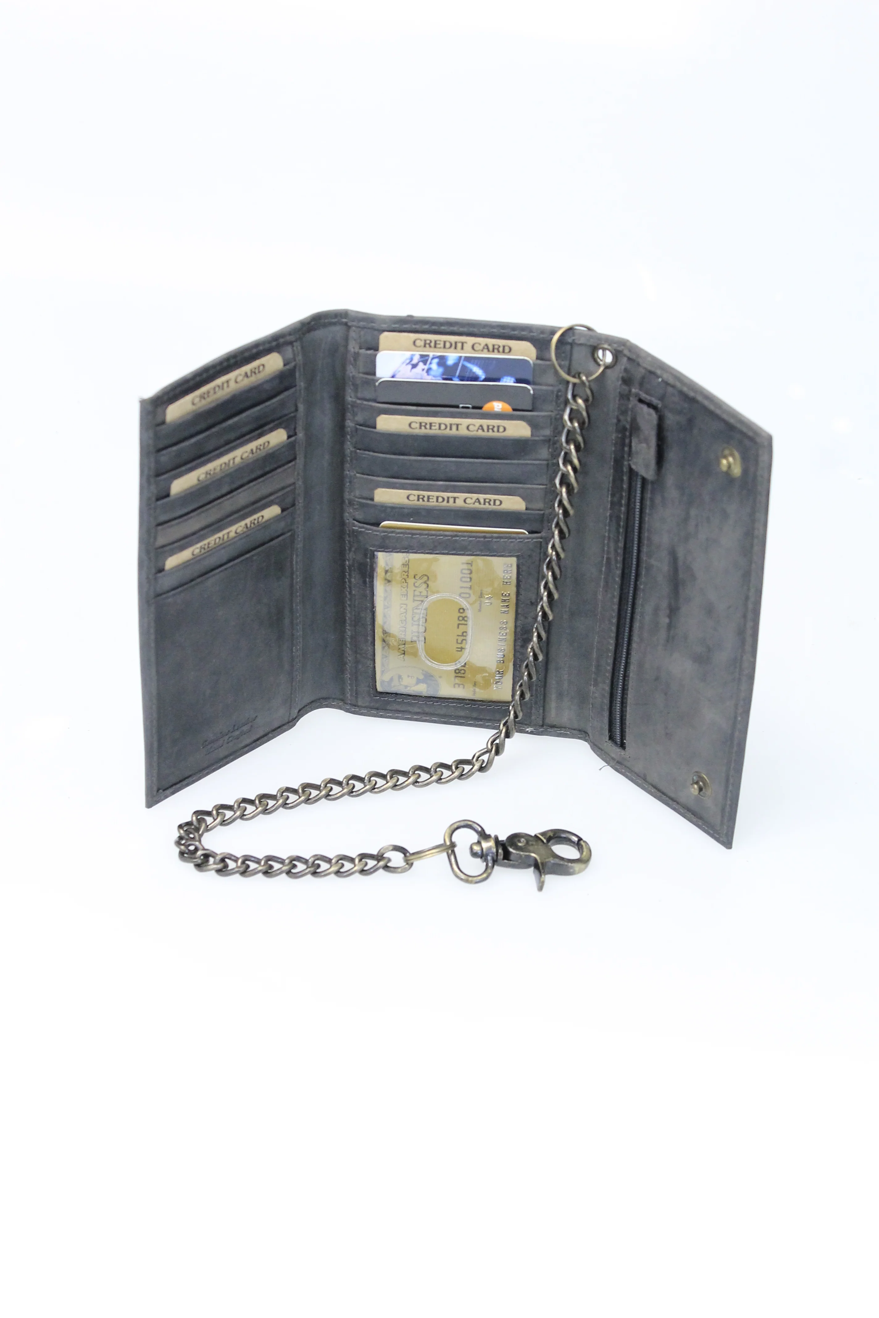 Vintage Black Long Chain Wallet Organizer #WC543750K