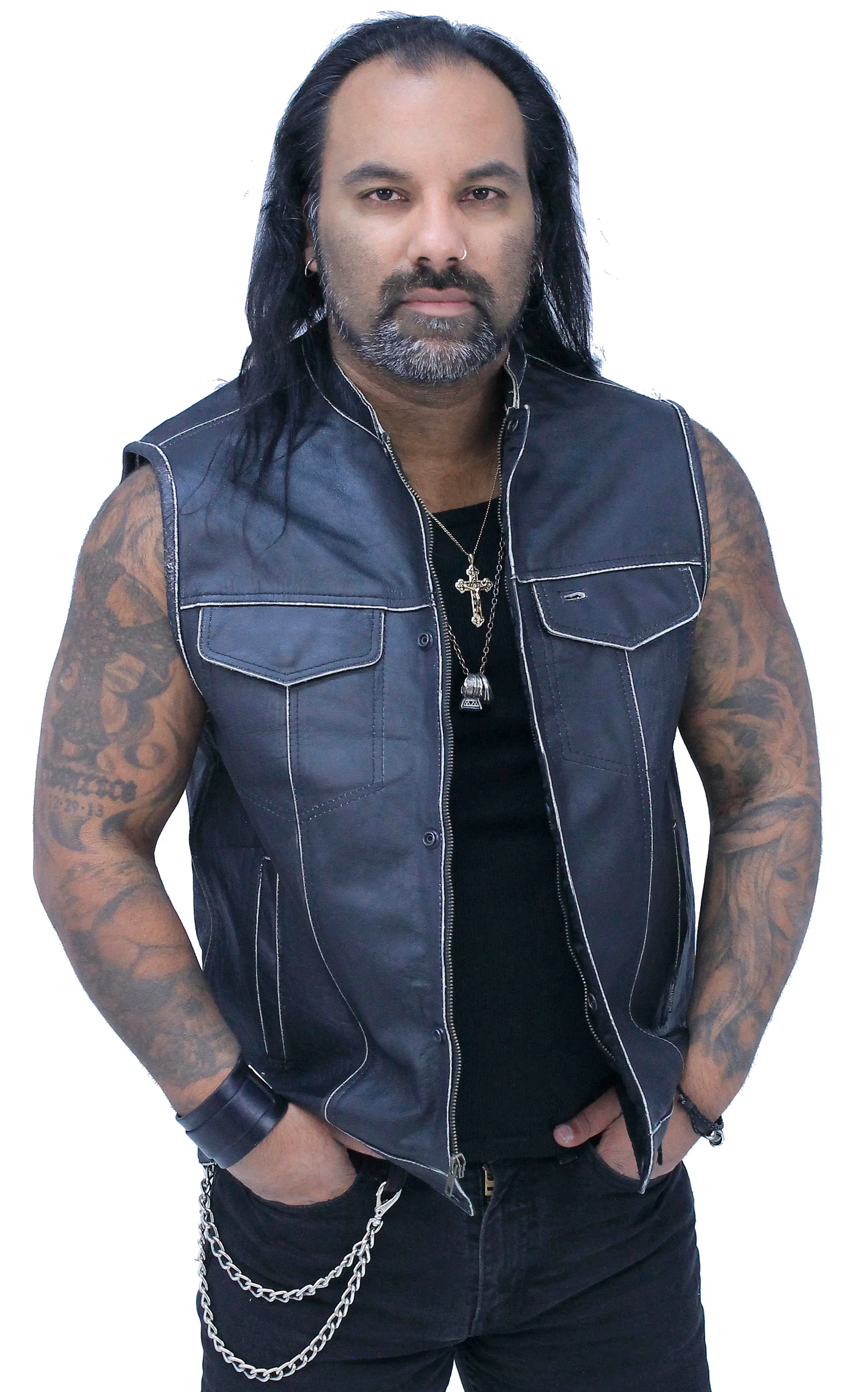 Vintage Brown Club Vest w/Concealed Pockets #VMA6654GK (S-5X)