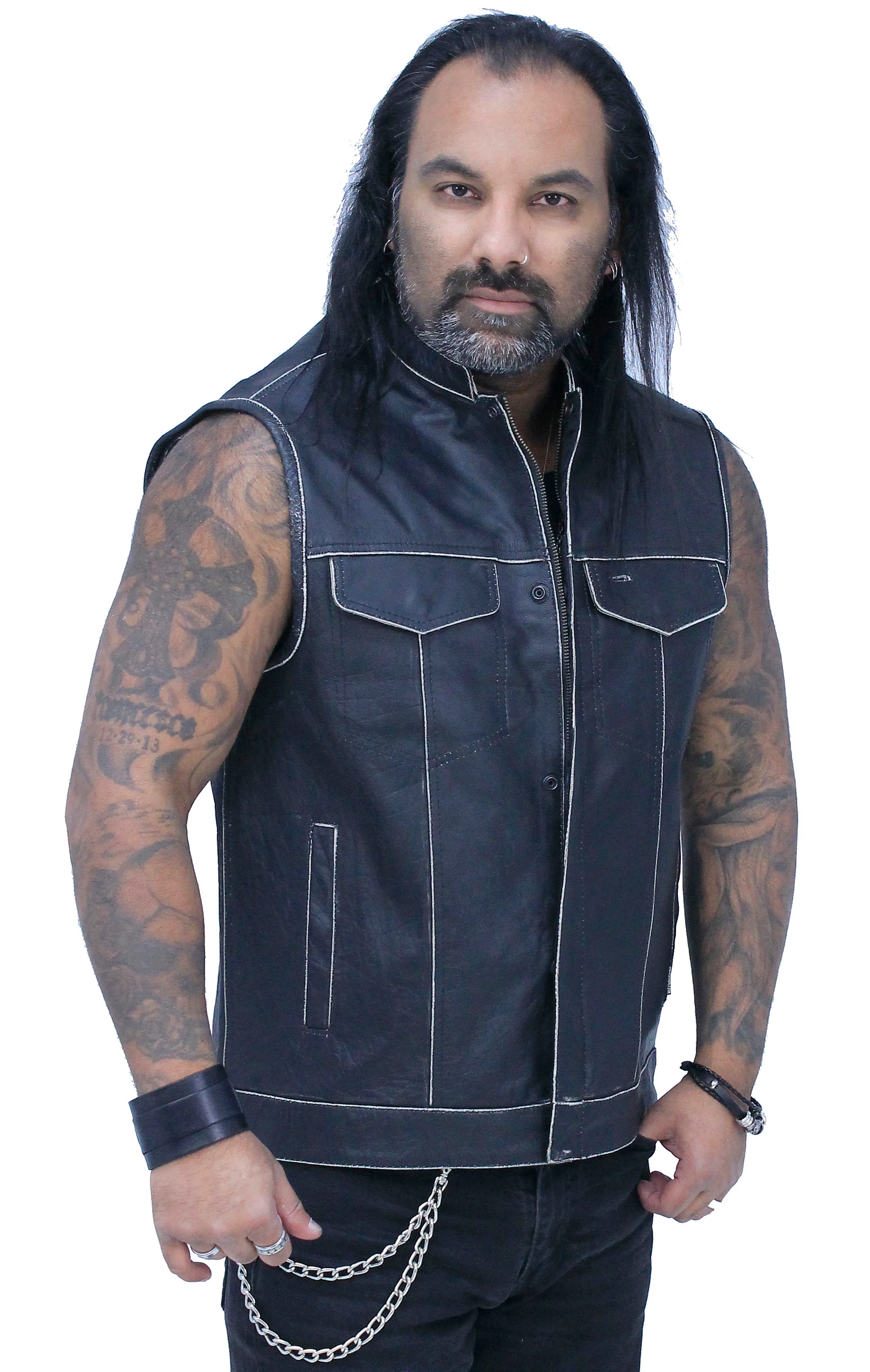 Vintage Brown Club Vest w/Concealed Pockets #VMA6654GK (S-5X) - Image 4